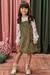 Conjunto Blusa e Salopete Menina