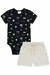 Conjunto Bebê Body e Bermuda