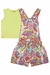 Conjunto de Jardineira e Cropped Menina na internet