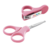 Kit Tesoura e Cortador de Unha Rosa para Bebê Adoleta