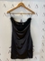 Vestido saten con plumas