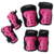 KIT DE PROTECCION DE PATINAJE GW YD-38-1 NEGRO-ROSADO M