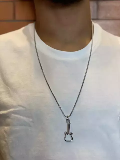 Cordão Prata Inoxidável Guitarra - comprar online