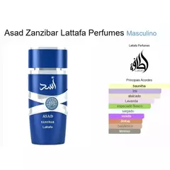 Asad Zanzibar Lattafa Perfumes Masculino 100ml - Giles Perfumes