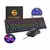 Kit De Teclado E Mouse Gamer Mecânico Abnt2 Led Rgb Usb Switch Azul Mousepad Pc