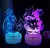 Pokémon Gengar Anime LED Night Light, Haunter Gastly, Lâmpada 3D, USB, Mudanç