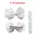 Broches Pico Diseño Moño Blanco X 10 Unidades