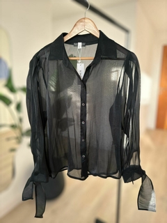 Camisa Negra con Transparencia - comprar online