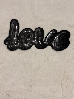 Imagen de Texto lentejuelas Love termoadhesivo