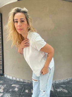 Blusa blanca - tienda online