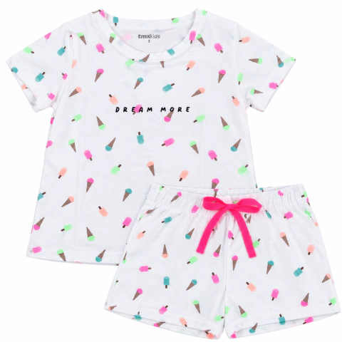 Pijama Infantil Dream More Sorvetinhos 100% Algodão – TMX Kids