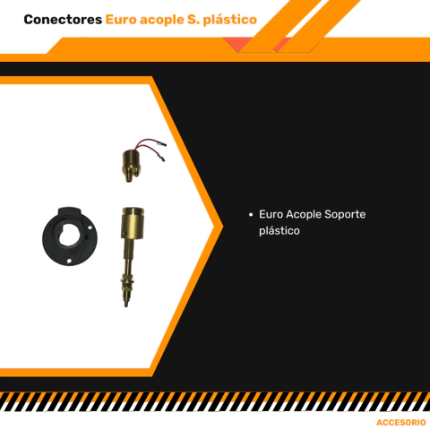 Conector Euro Acople soporte plástico