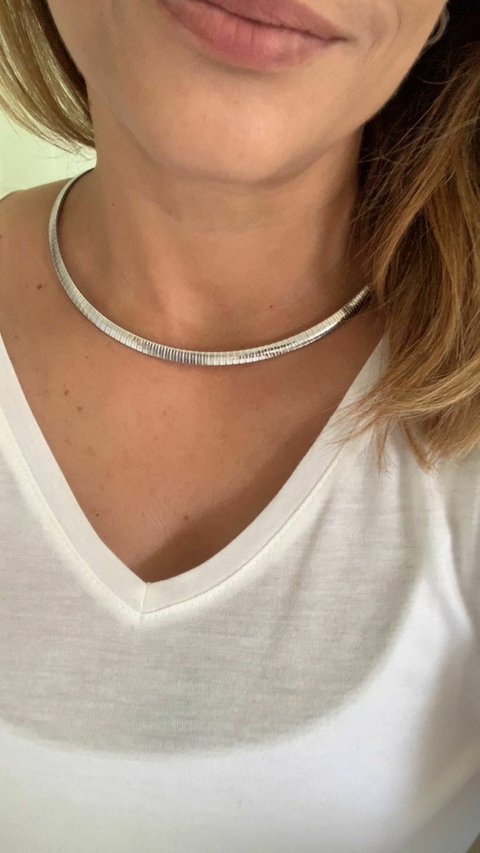 Gargantilha em aço inoxidável - 45 cm