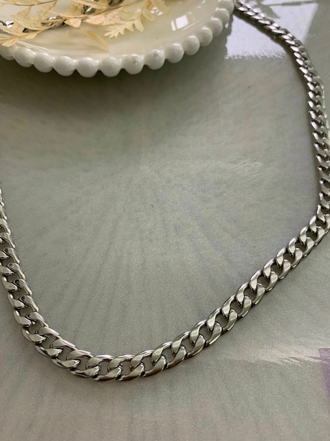 Colar Cayenne - Elo Grumet em Aço Inoxidável - 50 cm