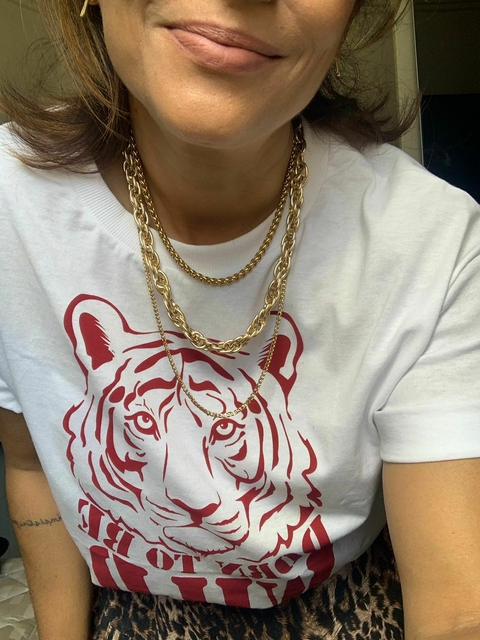 Colar Gérbera elos trançados - DESIGN ÚNICO