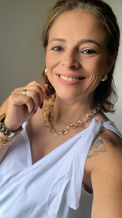 Conjunto PERFEITO - Colar e Pulseira com misto de elos dourados e transparente