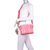 Bolsa tiracolo Luxo dia dia passeio viagem rosa Butterfly bolso externo pink borboletas Fellipe Krein