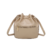 Bolsa Tote bucket feminina bege nude detalhe dourado FK 2025 na internet