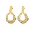 Brinco Circulo Trabalhado Banhado em Ouro 18k