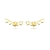 Brinco Ear Cuff Mini Corações Vazados Banhado em Ouro 18k