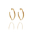 Brinco Argola Oval Banhado em Ouro 18k - comprar online