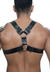 Harness Premium - Arreio Masculino em Couro Sintético Preto Formato H Detalhes em Metal - Ajustável (HH002P) - comprar online