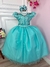 Vestido Infantil Casamento Dama Honra Verde C/ Renda Realeza (2266VT)