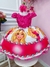 Vestido Infantil Barbie Pink Busto C/ Renda e Flor P/ Cabelo (1036PK) na internet