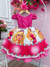 Vestido Infantil Barbie Pink Busto C/ Renda e Flor P/ Cabelo (1036PK) - loja online