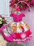 Imagem do Vestido Infantil Barbie Pink Busto C/ Renda e Flor P/ Cabelo (1036PK)