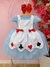 Imagem do Vestido Infantil Azul Alice no País das Maravilhas Luxo (3584AB)