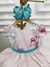 Vestido Infantil Marfim Flores Primavera C/ Cinto de Pérolas (1143MF) na internet