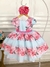 Vestido Infantil Azul Bebê Florido Primavera Cinto Pérolas (1134AZ) - comprar online