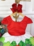 Vestido Infantil Vermelho Com Capuz (3269VM) - loja online