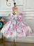 Vestido Infantil Branco Florido de Rosas C/ Cinto de Pérolas (1198BR) na internet