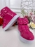 Coturno Infantil Pink Verniz C/ Velcro e Aplique Florzinhas (7300PK) - SHOPPING BRASILIA ATACADO & VAREJO