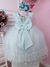 Vestido Infantil Verde C/ Aplique de Flores e Renda Luxo (3577VV) - comprar online