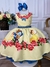 Vestido Infantil Princes Amarelo e Azul C/ Pérolas (3103AM)