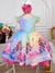 Vestido Infantil Princesa Festa Colorido Strass (4138CL) na internet