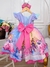 Vestido Infantil Princesa Festa Colorido Strass (4138CL) na internet