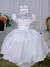 Vestido Infantil Branco C/ Aplique de Borboletas Pérolas (0054BR)