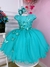 Vestido Infantil Verde C/ Renda C/ Aplique Borboletas Damas (4507VD)