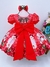 Vestido Infantil Vermelho Festas Ursinho Floral Pérolas (3193VM) na internet