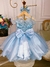 Vestido Infantil com Capa e Laço Festa Princesas Luxo (055AA) na internet