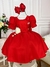 Vestido Infantil Vermelho Broche Flores Aplique Borboletas (3221VM) - comprar online