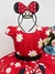 Vestido Infantil Minnie Vermelho Florido C/ Cinto de Pérolas (0034VH) - comprar online