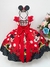 Vestido Infantil Minnie Vermelho Florido C/ Cinto de Pérolas (0034VH) - comprar online