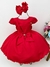 Vestido Infantil Vermelho C/ Laço Strass Luxo (3182VM) - SHOPPING BRASILIA ATACADO & VAREJO