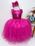 Vestido Infantil Pink Damas de Honra Cinto Strass e Pérola (2124PQ)