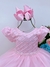 Vestido Infantil Rosa Claro Busto Nervura Daminhas Festas (3539R) na internet